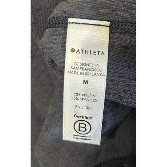 Athleta Navy Blue  Black Scoop Neck Textured Tank Top Womens Size M - Picture 10 of 10